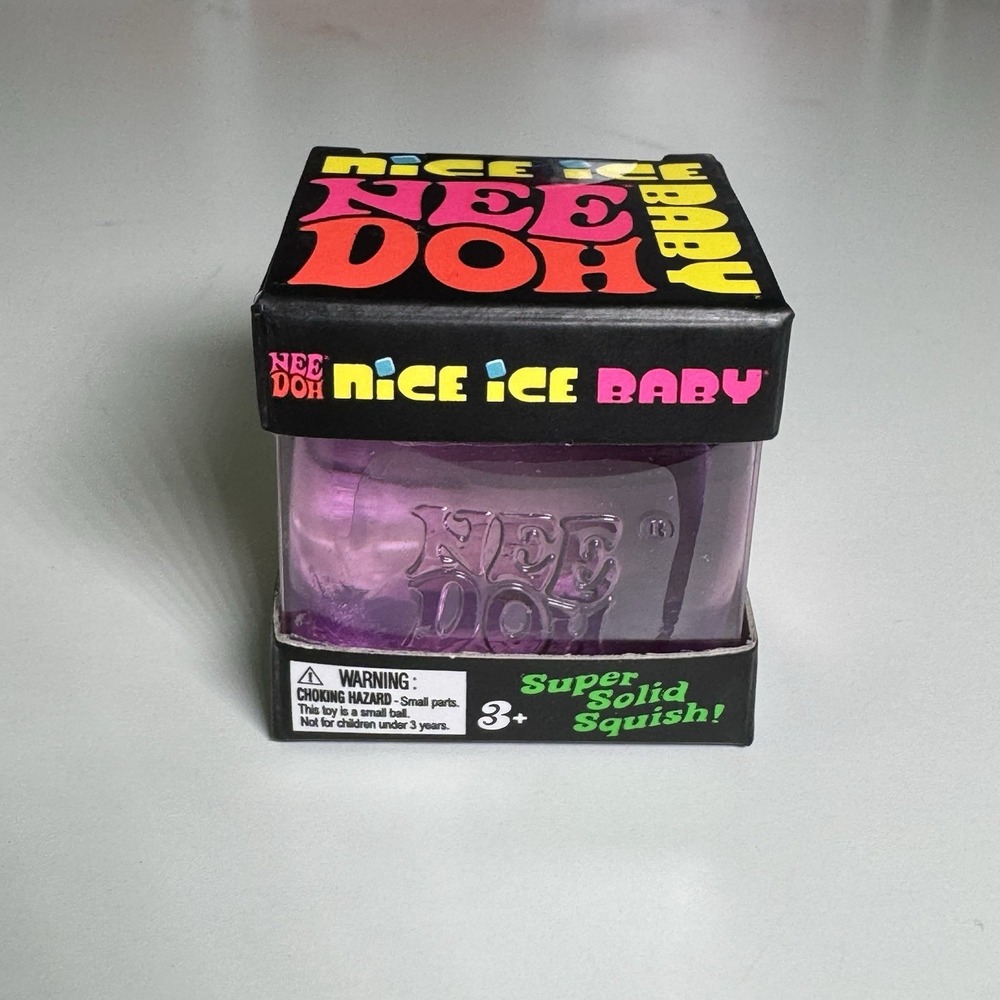New!! Schylling NeeDoh Nice Ice Baby Super Solid Squish 1.25 | Purple